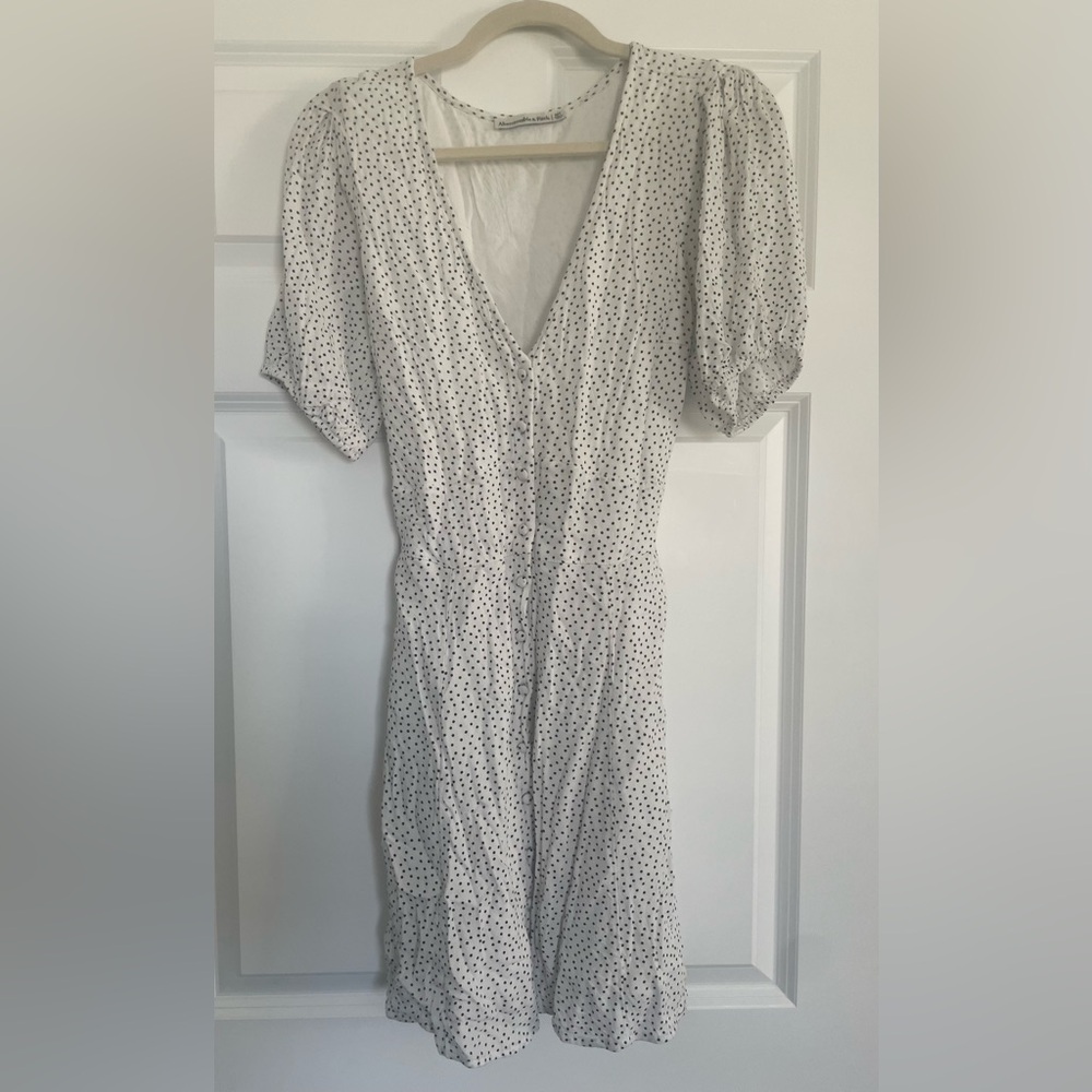 Abercrombie & Fitch White Polka Dot Dress